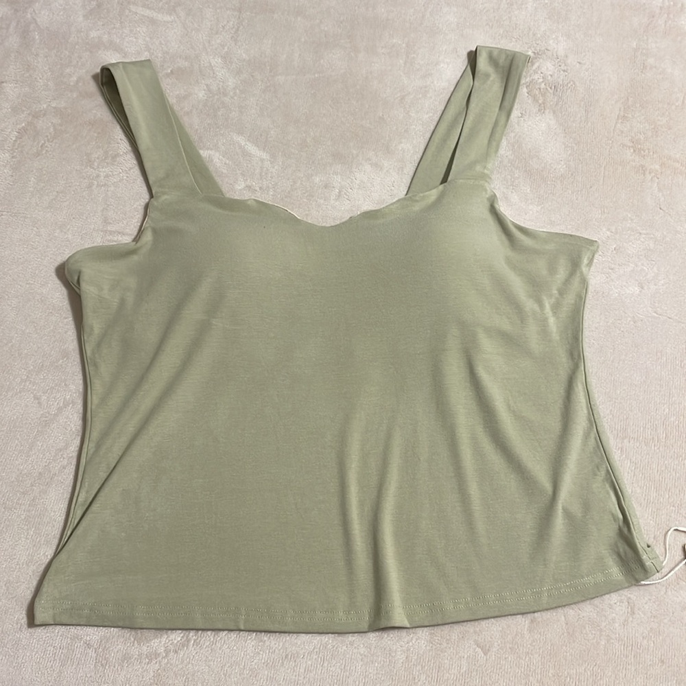 OGL Sage Green Wide-Strap Tank Top